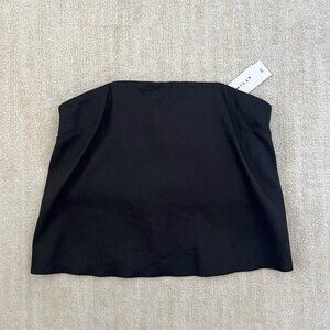 NWT Milly Solid Linen Blend Strapless Blouse Top M